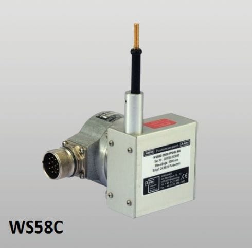 WS58C Sensor de posição de extensão de cabo Sensor de posição com cabo de medição Faixa de medição: até 2500 mm