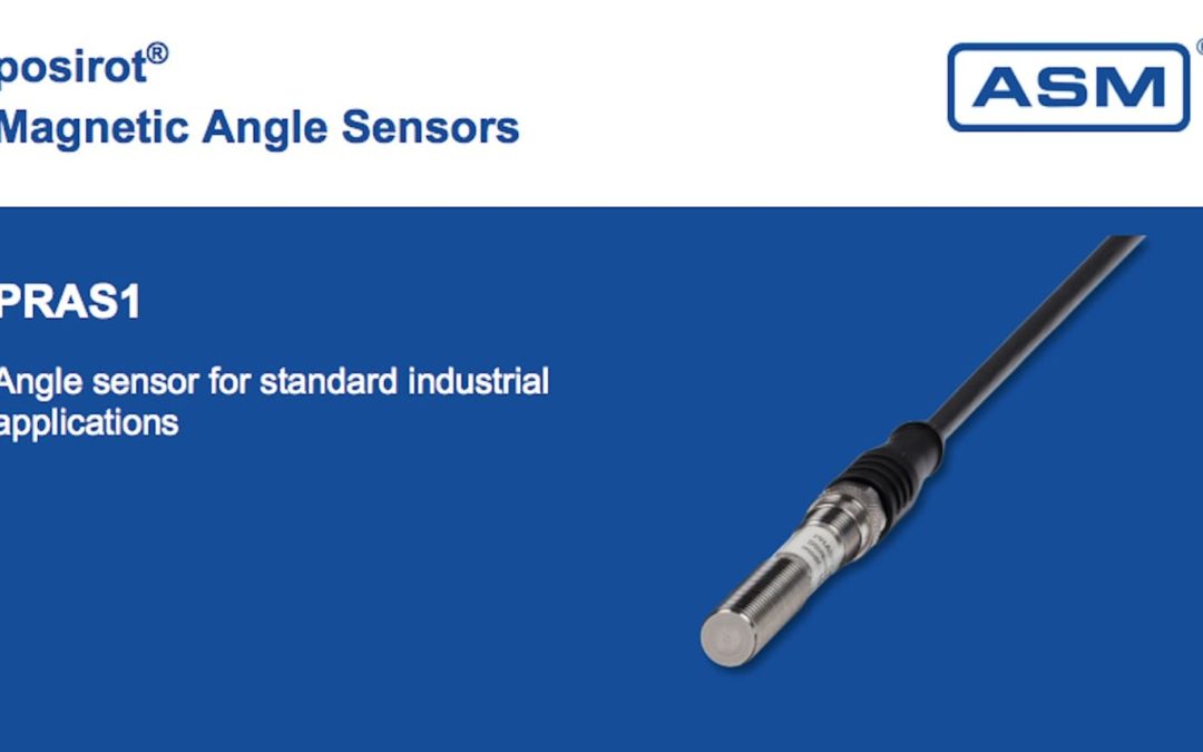 Sensor de Ângulo Magnético ASM posirot® PRAS1 desenvolvido para pequenos espaços de projetos especiais para aplicações industriais.
